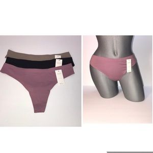 Bundle 3 pieces Cotton Seamless No show thong. Size XL. NWT